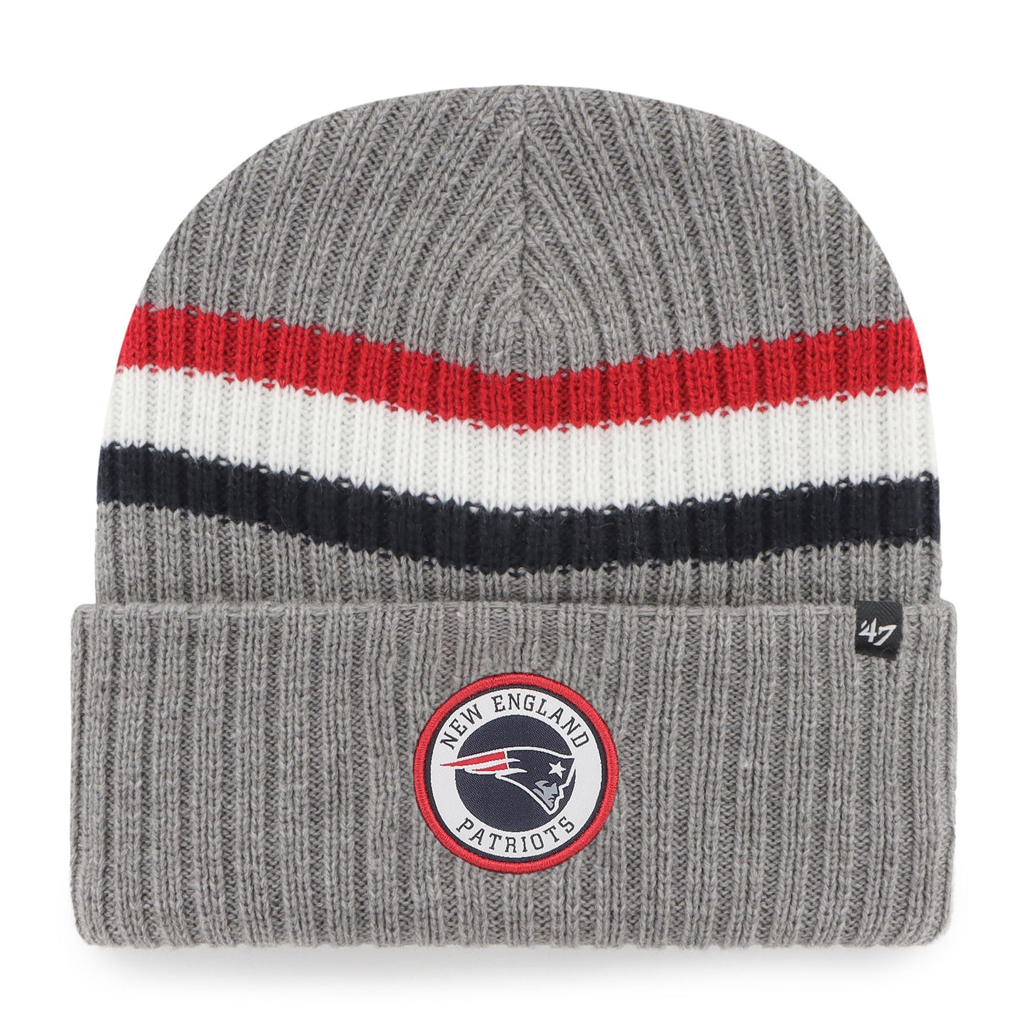 Men's '47  Gray New England Patriots Highline Cuffed Knit Hat