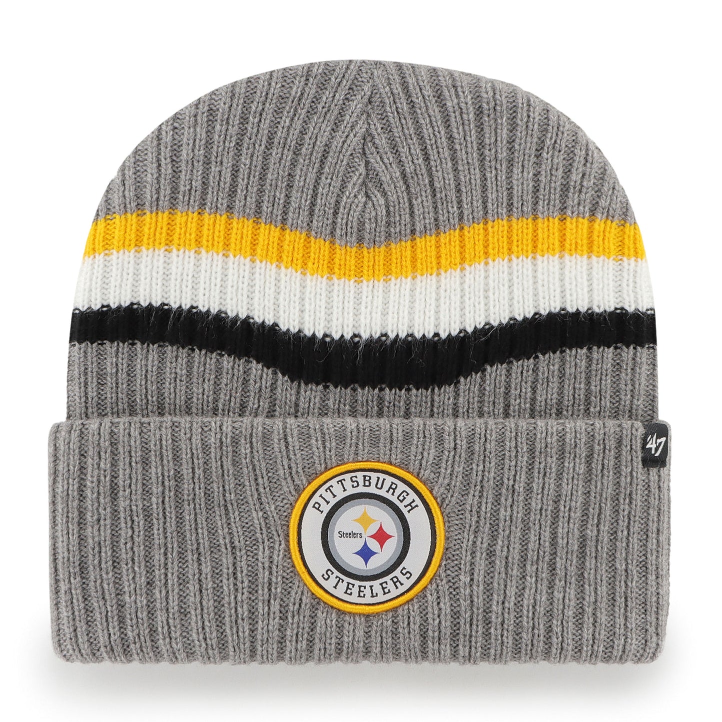 Men's '47  Gray Pittsburgh Steelers Highline Cuffed Knit Hat