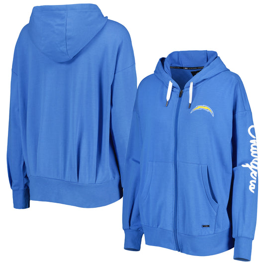 Women's MSX by Michael Strahan  Powder Blue Los Angeles Chargers Emerson Lightweight Full-Zip Hoodie