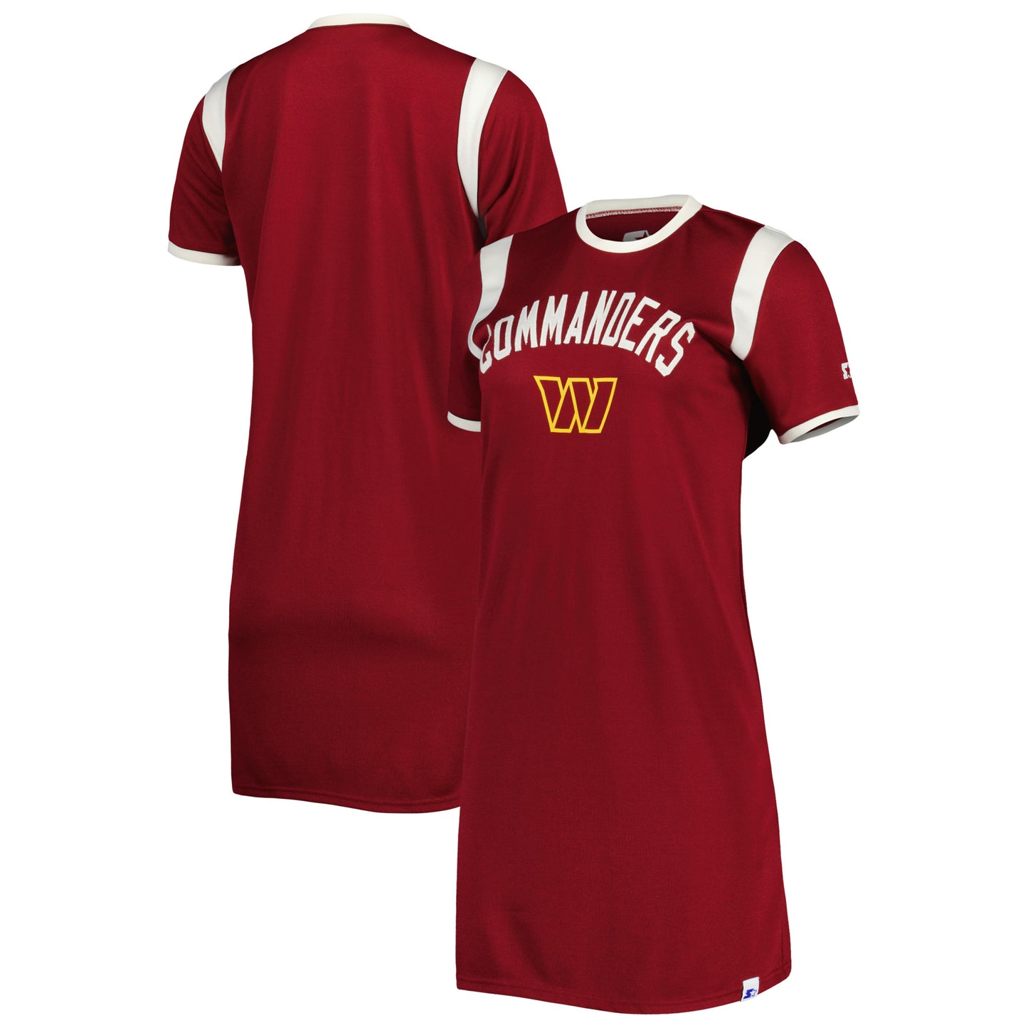 Women's Starter Burgundy/Cream Washington Commanders Playoff Sneaker Dress