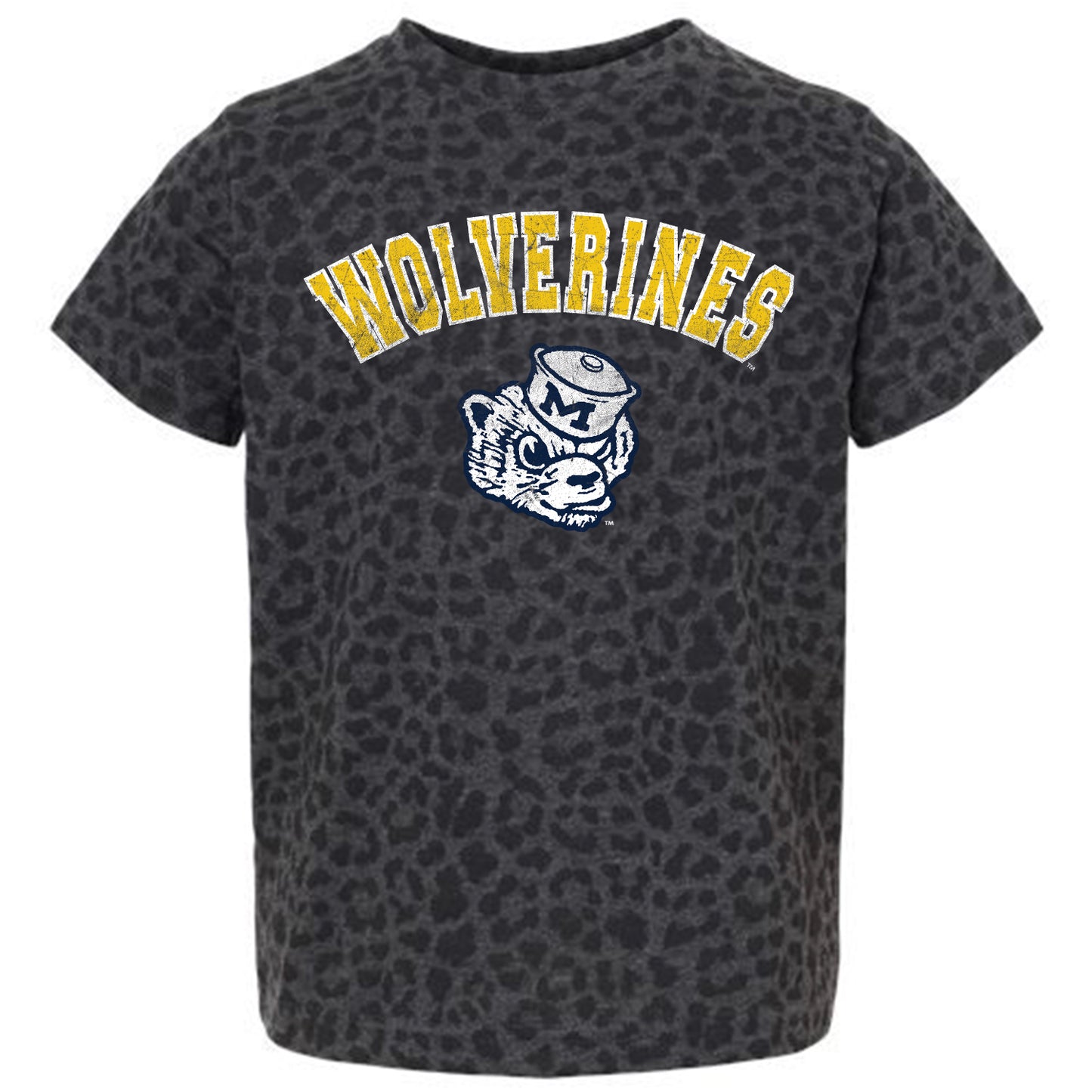 Girls Toddler Gameday Couture Leopard Michigan Wolverines All the Cheer T-Shirt