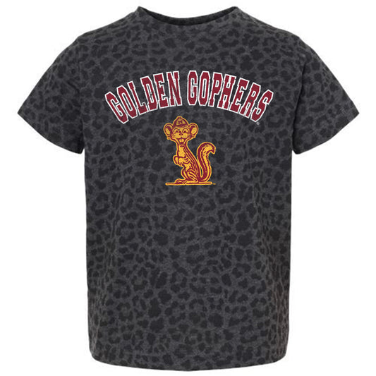 Girls Toddler Gameday Couture Leopard Minnesota Golden Gophers All the Cheer T-Shirt