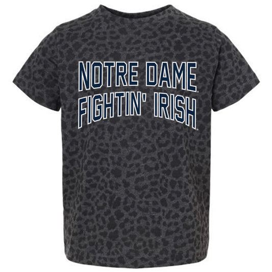 Toddler Gameday Couture Leopard Notre Dame Fighting Irish Fan Favorite Leopard T-Shirt