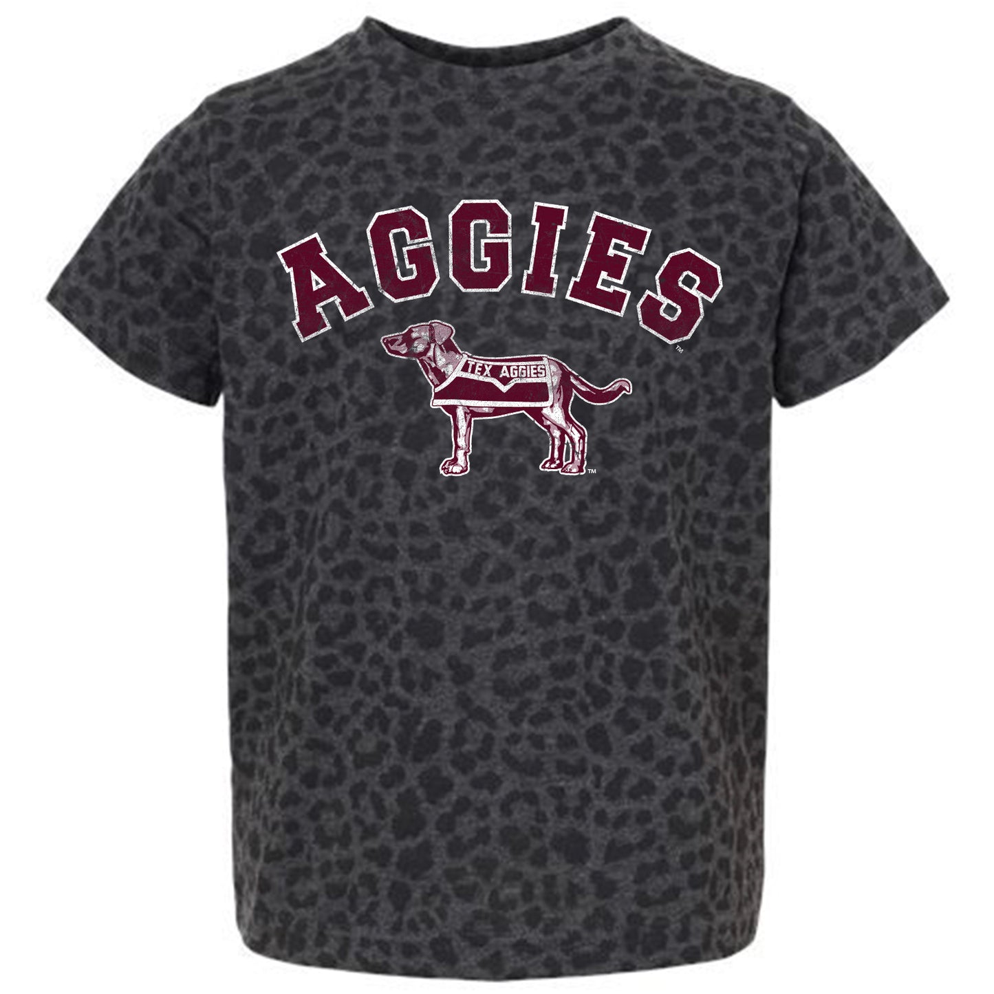 Youth Gameday Couture Leopard Texas A&M Aggies All the Cheer Leopard T-Shirt