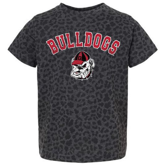 Youth Gameday Couture Leopard Georgia Bulldogs All the Cheer Leopard T-Shirt