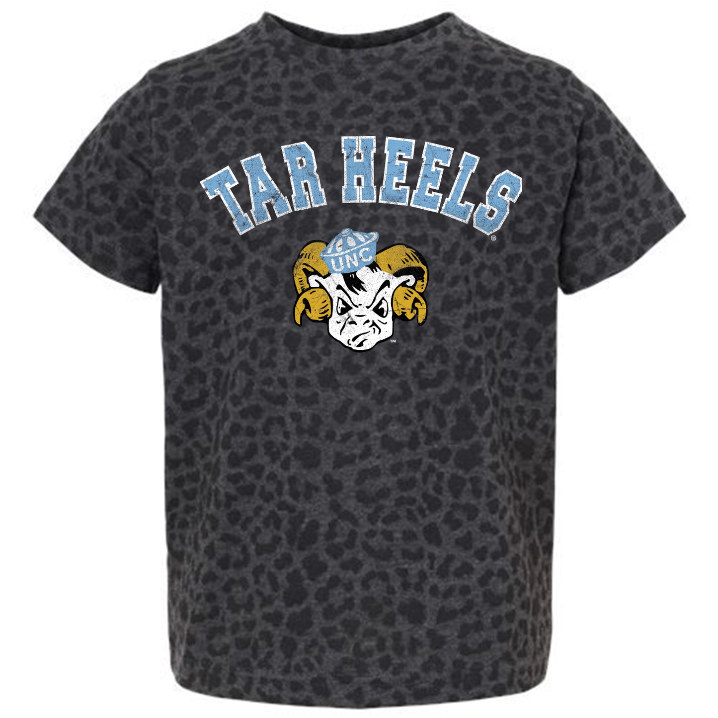 Youth Gameday Couture Leopard North Carolina Tar Heels All the Cheer Leopard T-Shirt