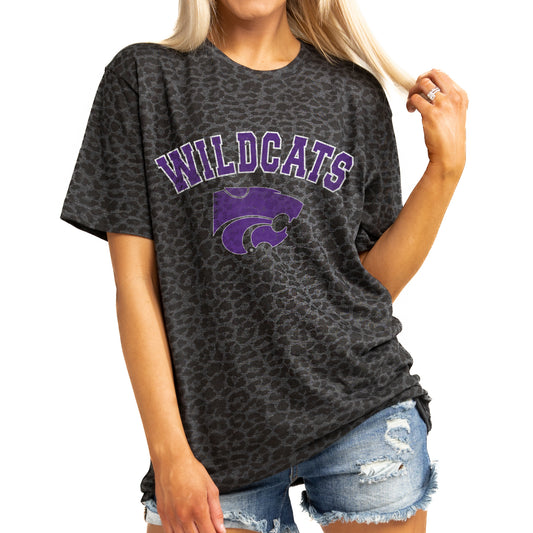 Women's Gameday Couture Leopard Kansas State Wildcats All the Cheer Leopard T-Shirt