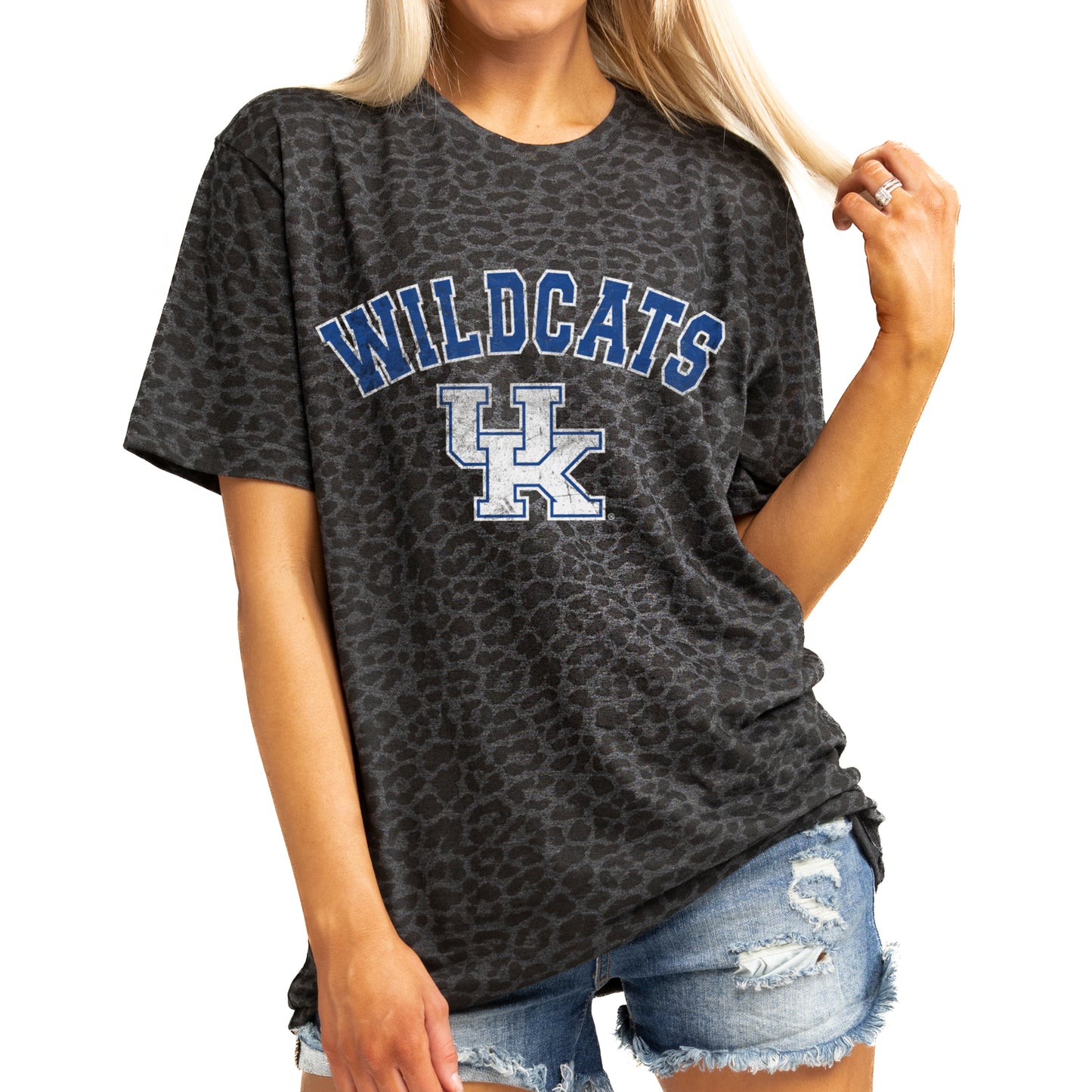 Women's Gameday Couture Leopard Kentucky Wildcats All the Cheer Leopard T-Shirt