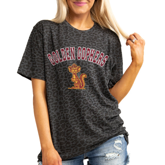 Women's Gameday Couture Leopard Minnesota Golden Gophers All the Cheer Leopard T-Shirt