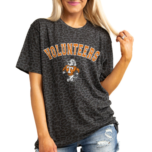 Women's Gameday Couture Leopard Tennessee Volunteers All the Cheer Leopard T-Shirt