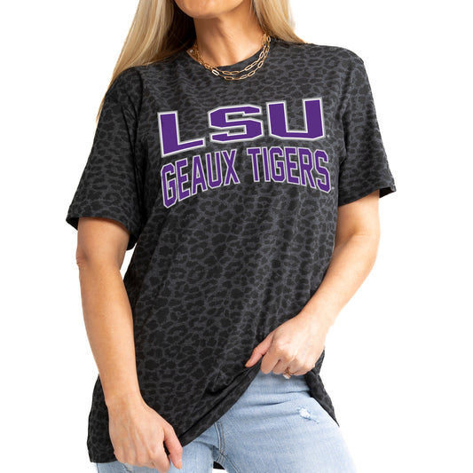 Women's Gameday Couture Leopard LSU Tigers Fan Favorite Leopard T-Shirt