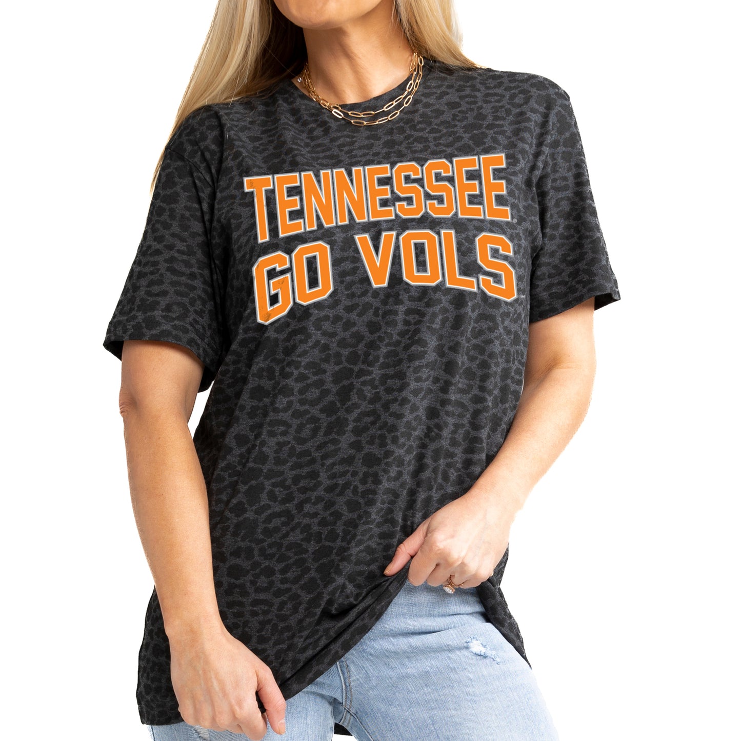 Women's Gameday Couture Leopard Tennessee Volunteers Fan Favorite Leopard T-Shirt