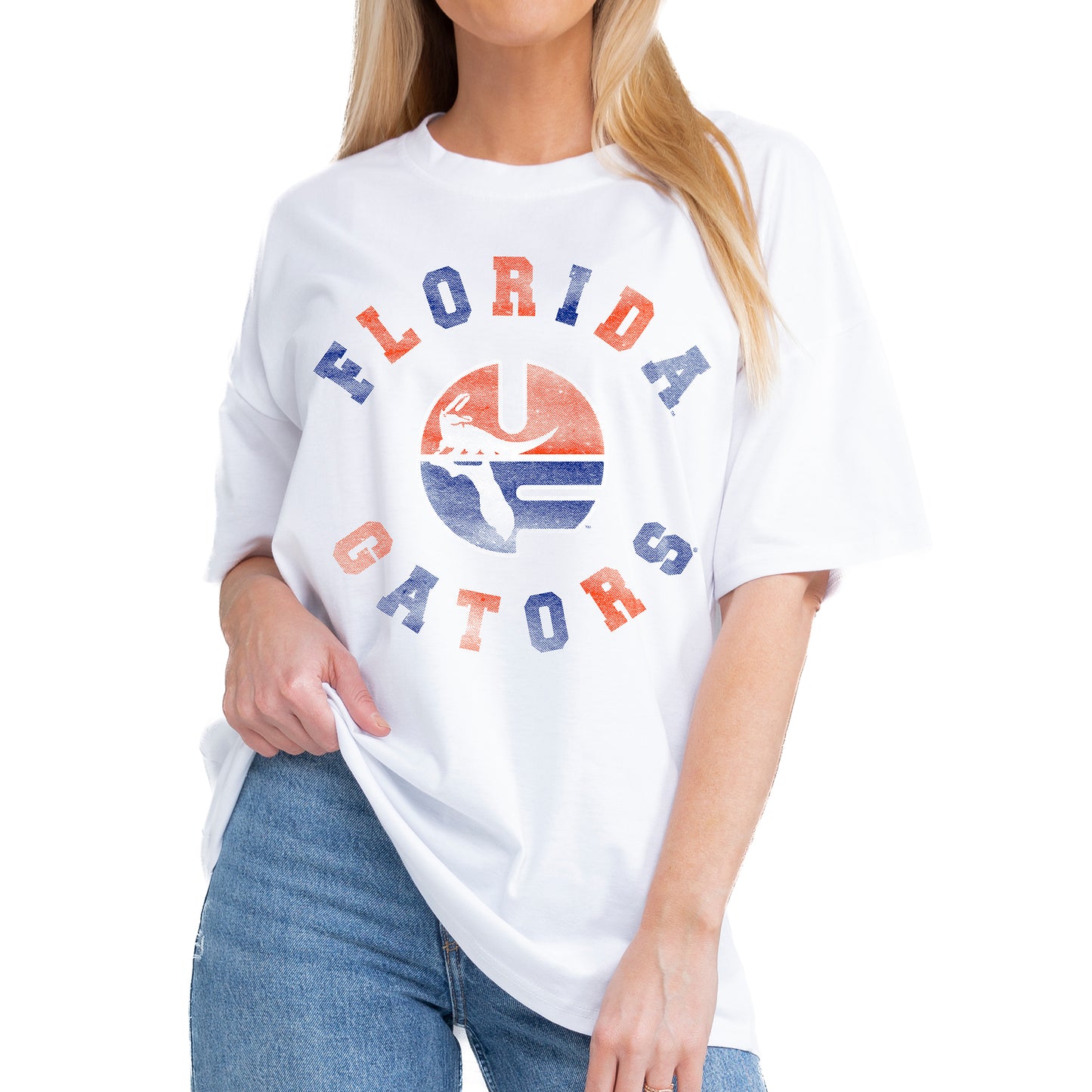 Women's Gameday Couture White Florida Gators This Time Around Oversized T-Shirt