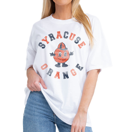 Women's Gameday Couture White Syracuse Orange This Time Around Oversized T-Shirt