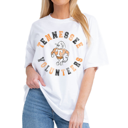 Women's Gameday Couture White Tennessee Volunteers This Time Around Oversized T-Shirt