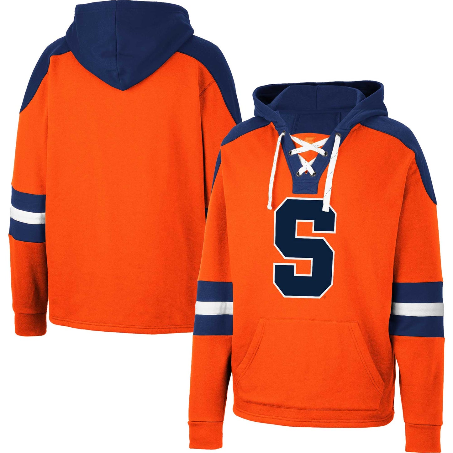 Men's Colosseum Orange Syracuse Orange Lace-Up 4.0 Pullover Hoodie