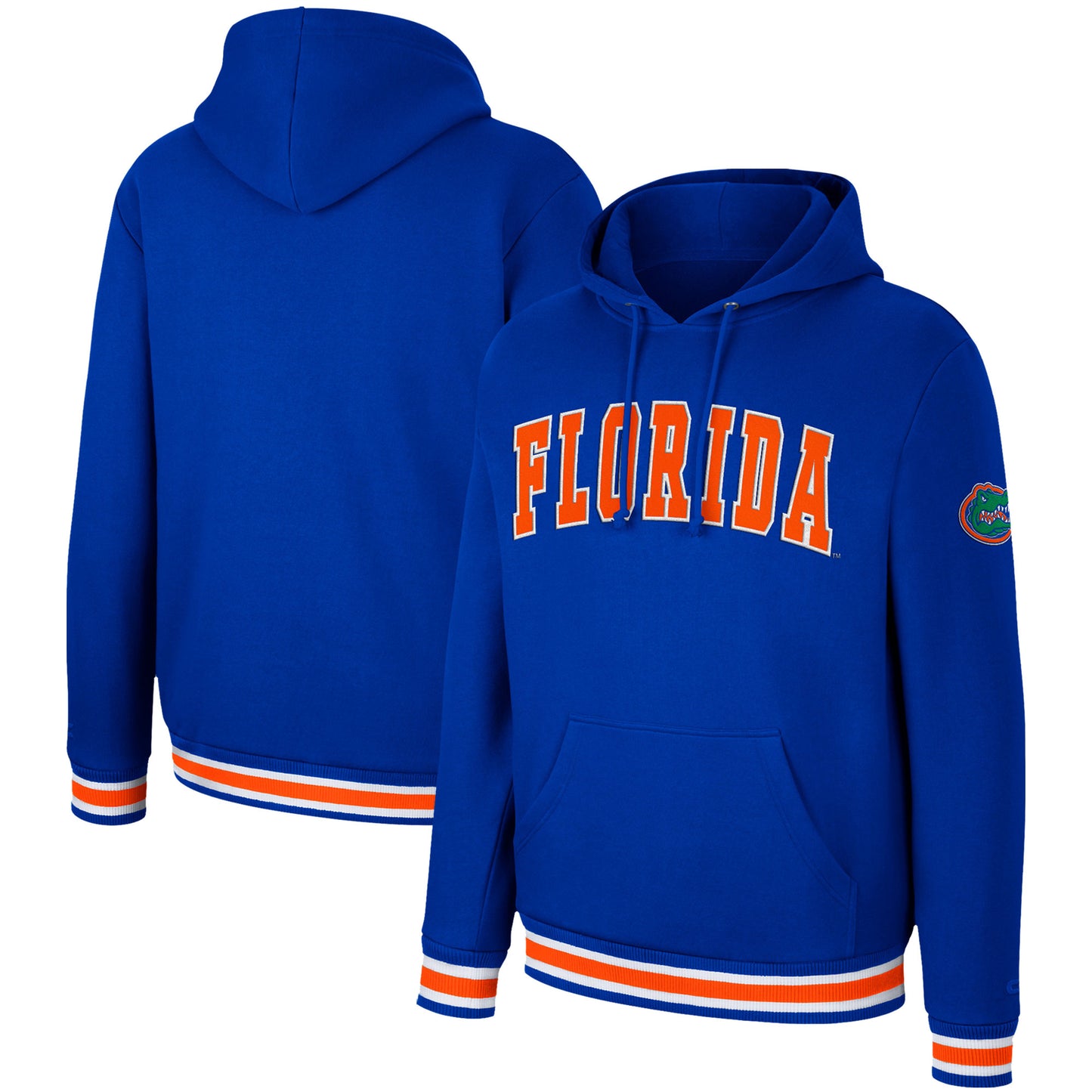 Men's Colosseum Royal Florida Gators Varsity Arch Pullover Hoodie