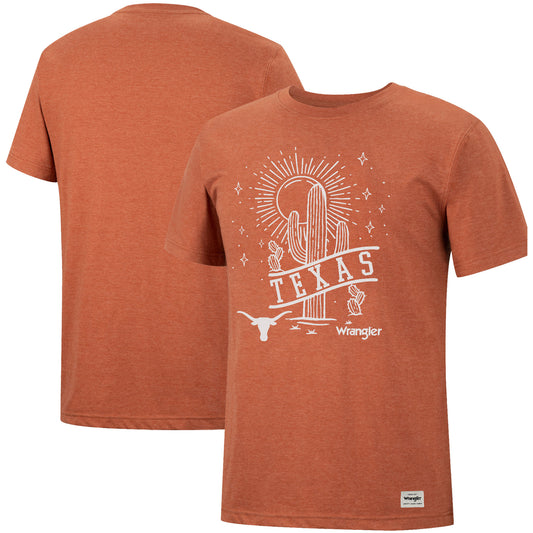 Men's Colosseum x Wrangler Heather Texas Orange Texas Longhorns Desert Landscape T-Shirt