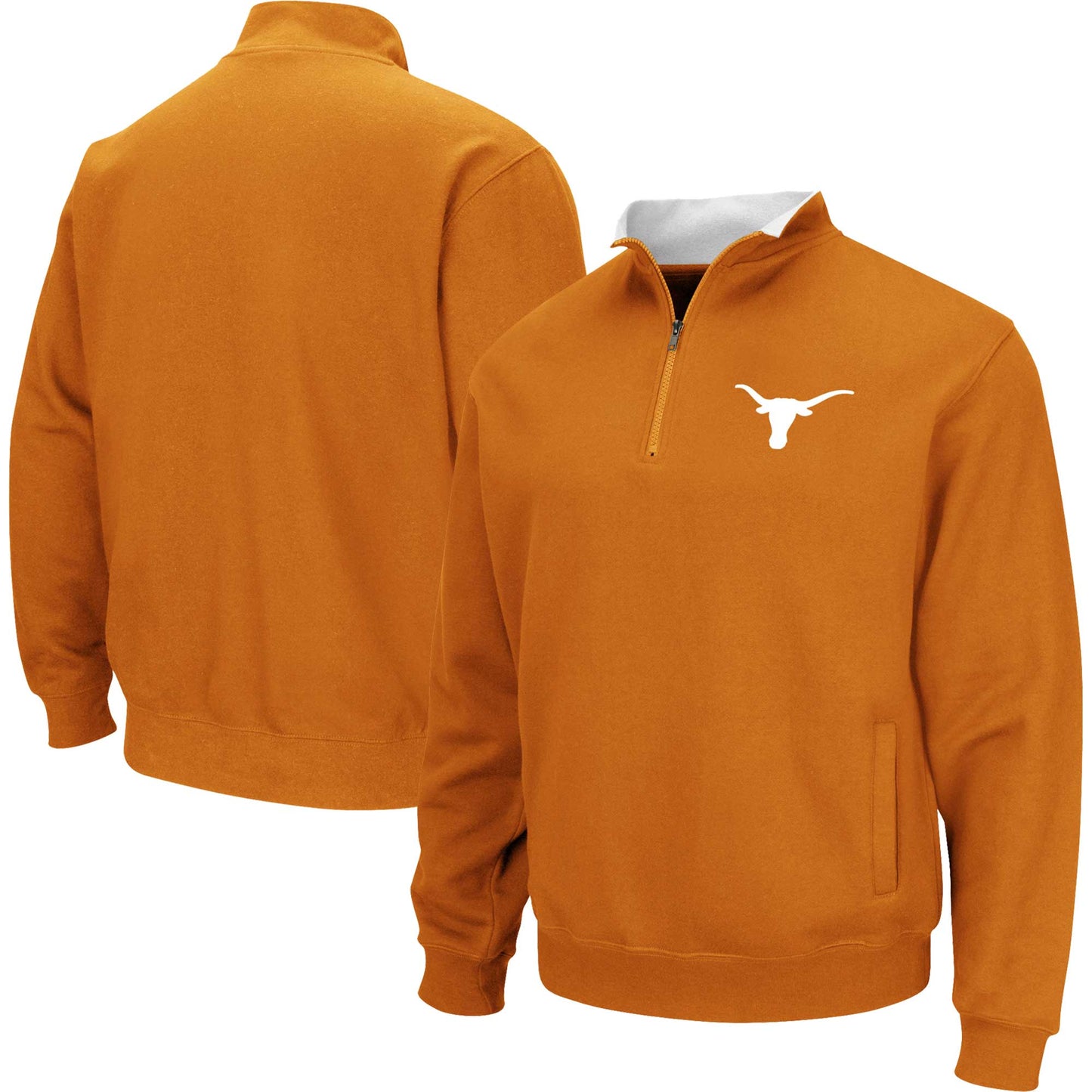 Men's Colosseum Texas Orange Texas Longhorns Tortugas Quarter-Zip Sweatshirt