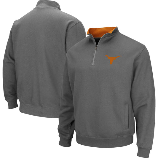 Men's Colosseum Charcoal Texas Longhorns Tortugas Quarter-Zip Sweatshirt