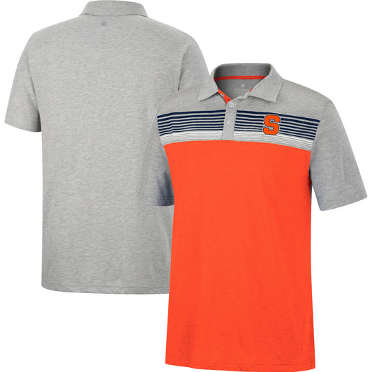 Men's Colosseum Orange/Heather Gray Syracuse Orange Caddie Lightweight Polo