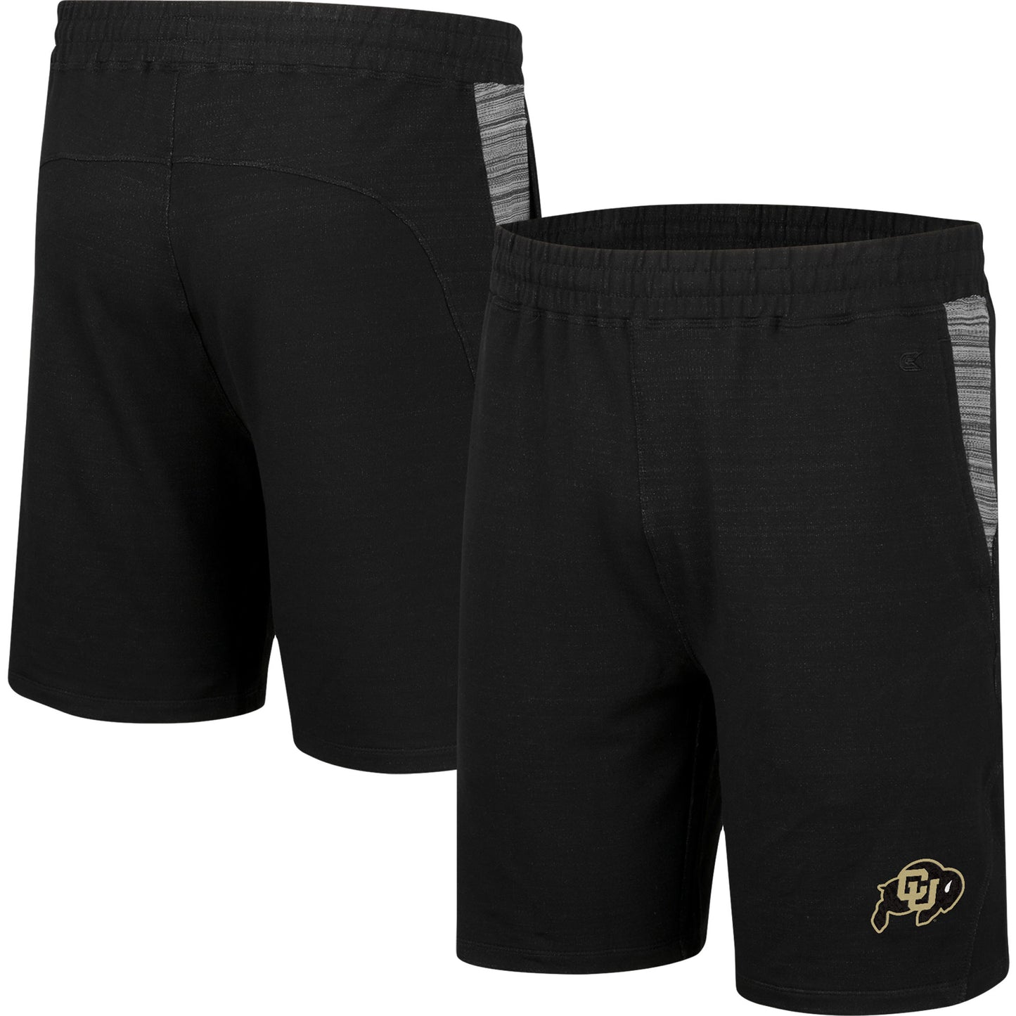 Men's Colosseum Black Colorado Buffaloes Wild Party Tri-Blend Shorts