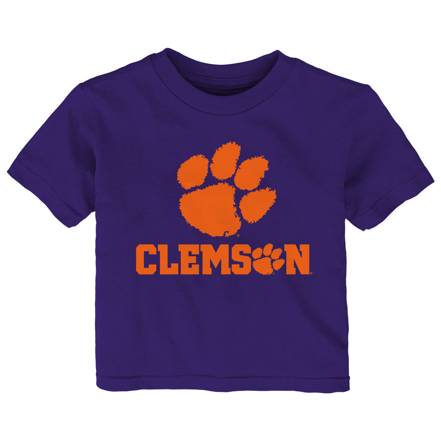 Infant Purple Clemson Tigers Team Lockup T-Shirt