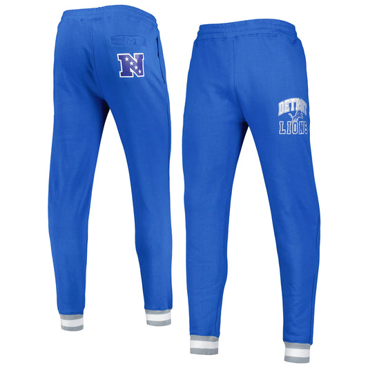 Men's Starter Blue Detroit Lions Blitz Fleece Jogger Pants