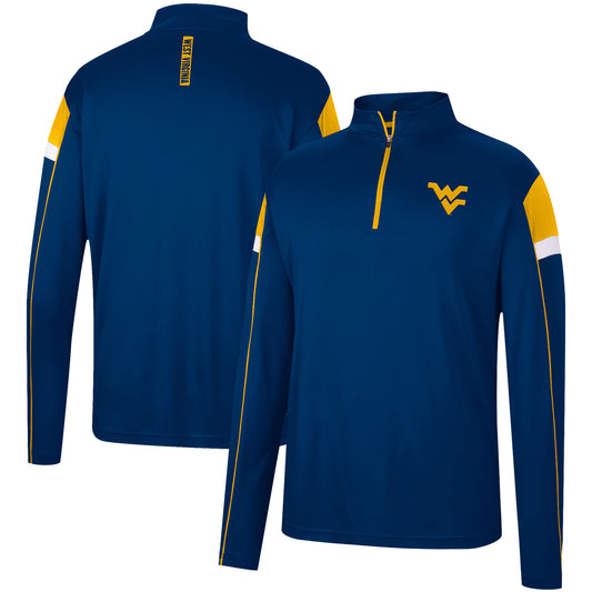 Men's Colosseum Navy West Virginia Mountaineers Golf Match Quarter-Zip Windshirt