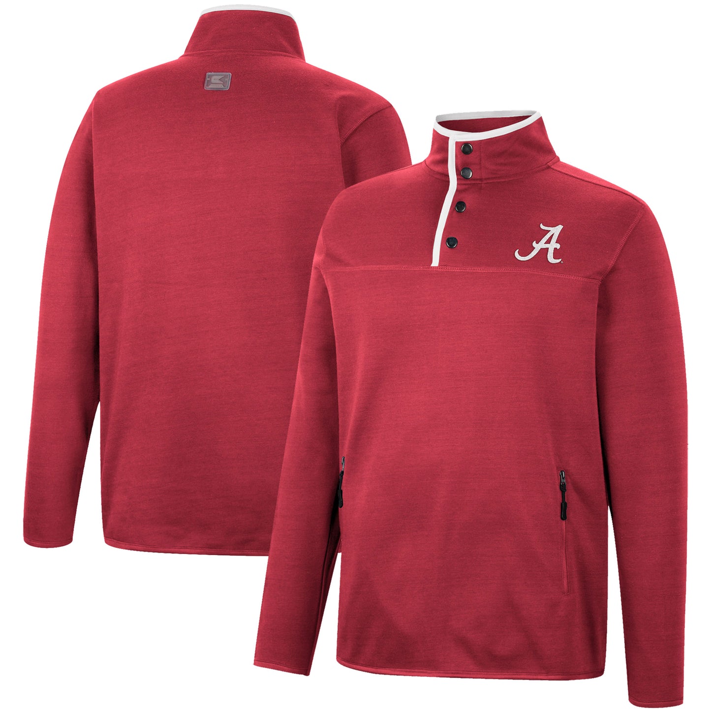 Men's Colosseum Crimson Alabama Crimson Tide Rebound Quarter-Snap Jacket