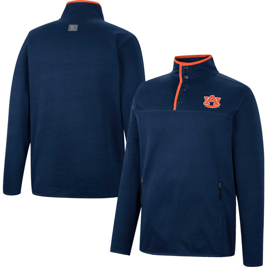 Men's Colosseum Navy Auburn Tigers Rebound Quarter-Snap Jacket