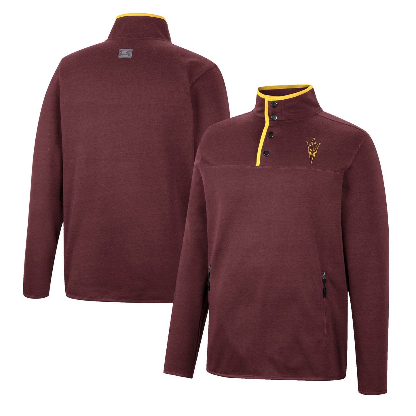 Men's Colosseum Maroon Arizona State Sun Devils Rebound Quarter-Snap Jacket