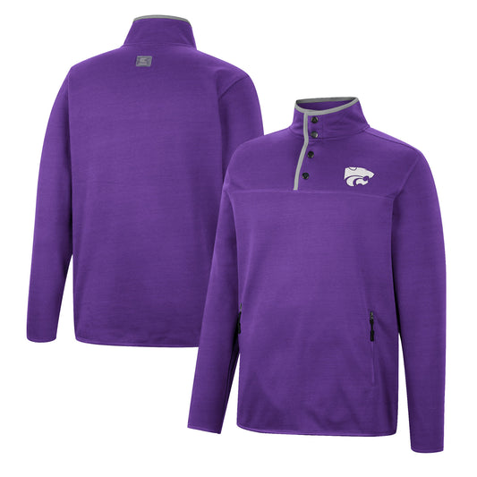 Men's Colosseum Purple Kansas State Wildcats Rebound Quarter-Snap Jacket