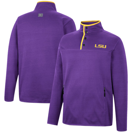 Men's Colosseum Purple LSU Tigers Rebound Quarter-Snap Jacket