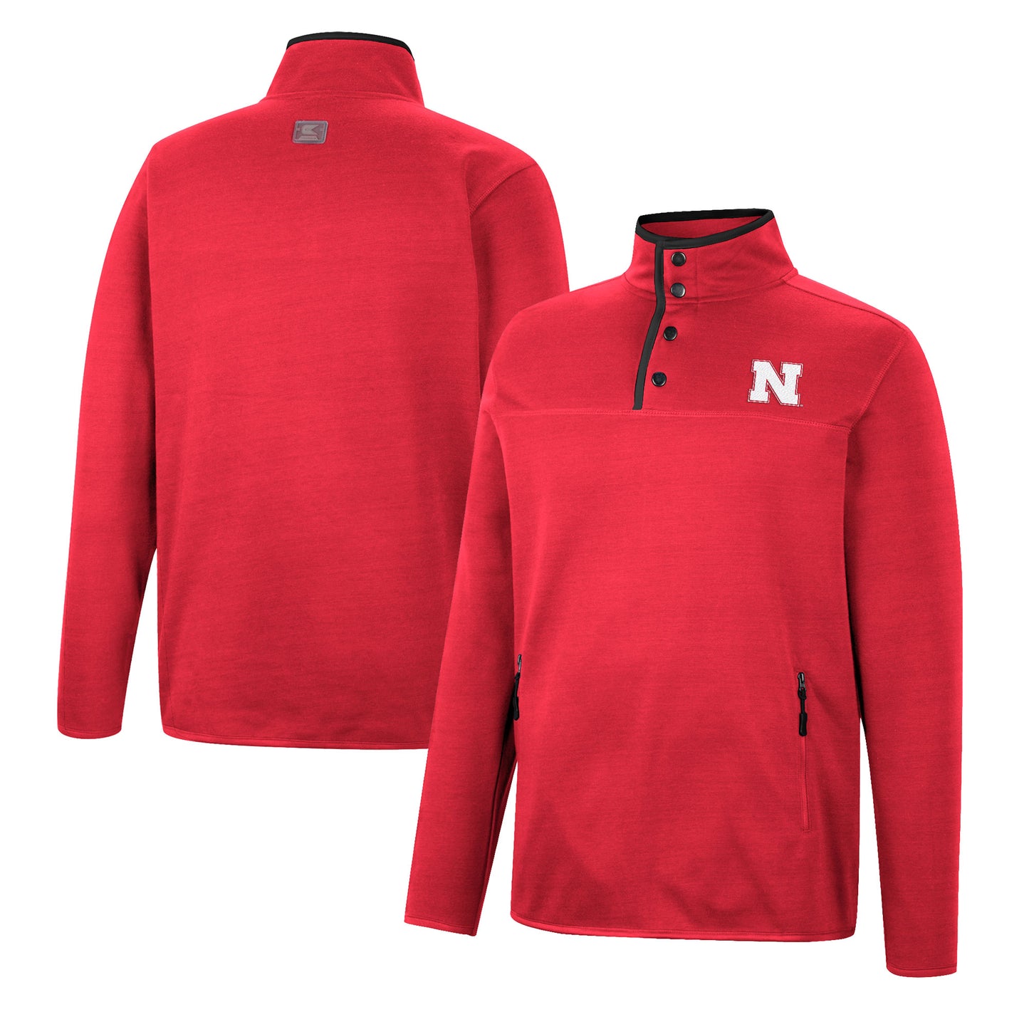 Men's Colosseum Scarlet Nebraska Huskers Rebound Quarter-Snap Jacket