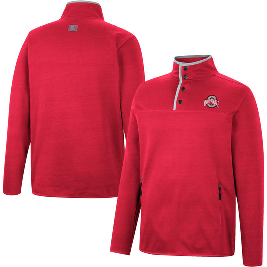 Men's Colosseum Scarlet Ohio State Buckeyes Rebound Quarter-Snap Jacket