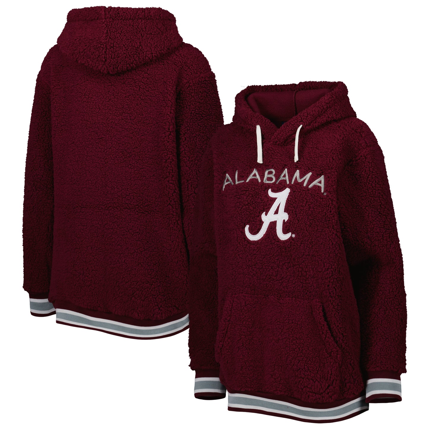 Women's G-III 4Her by Carl Banks Crimson Alabama Crimson Tide Game Over Sherpa Pullover Hoodie