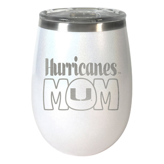 Miami Hurricanes 10oz. Mom Opal Wine Tumbler