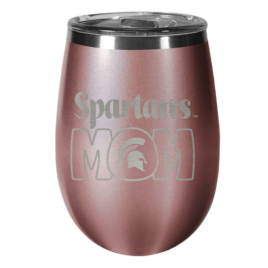 Michigan State Spartans 10oz. Mom Rose Gold Wine Tumbler