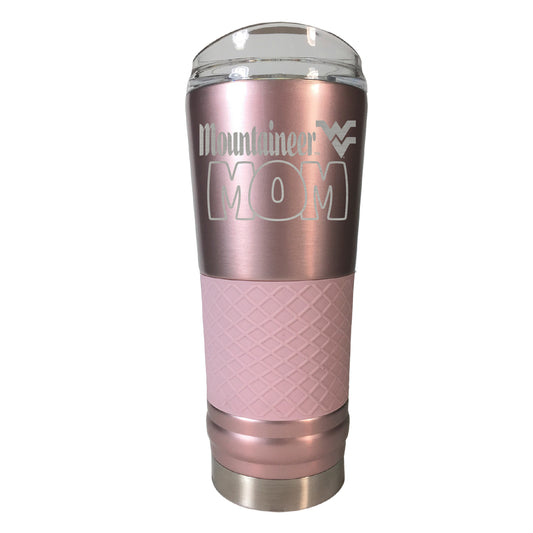 West Virginia Mountaineers 24oz. Mom Rose Gold Draft Tumbler