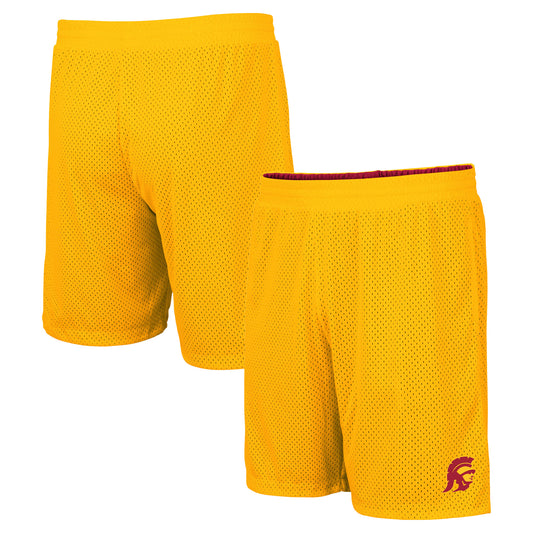 Men's Colosseum Cardinal/Gold USC Trojans Wiggum Reversible Wordmark Shorts