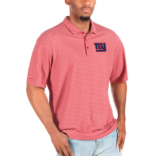 Men's Antigua Heathered Red New York Giants Big & Tall Esteem Polo