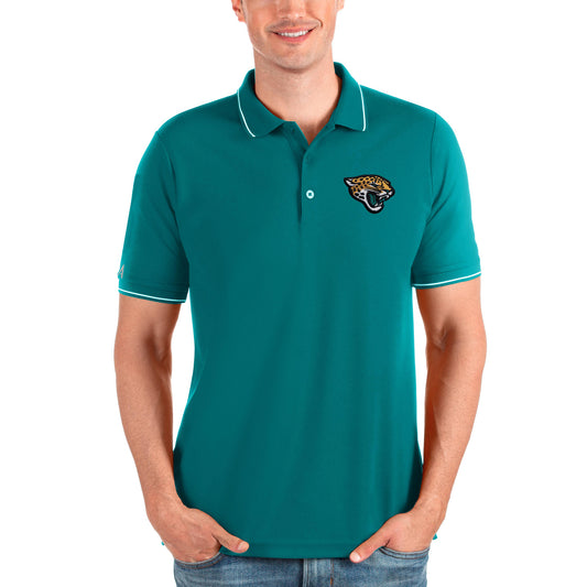 Men's Antigua Teal Jacksonville Jaguars Affluent Polo