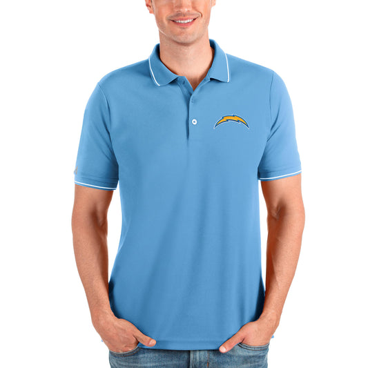 Men's Antigua Powder Blue Los Angeles Chargers Affluent Polo