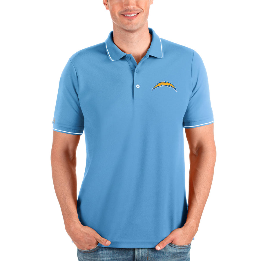 Men's Antigua Powder Blue Los Angeles Chargers Affluent Polo