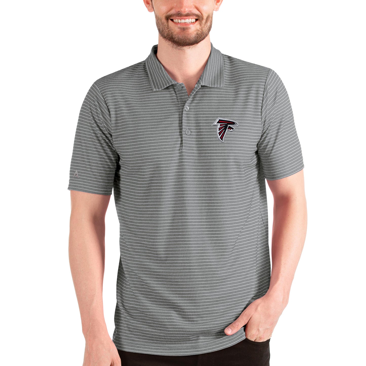 Men's Antigua Steel Atlanta Falcons Esteem Polo