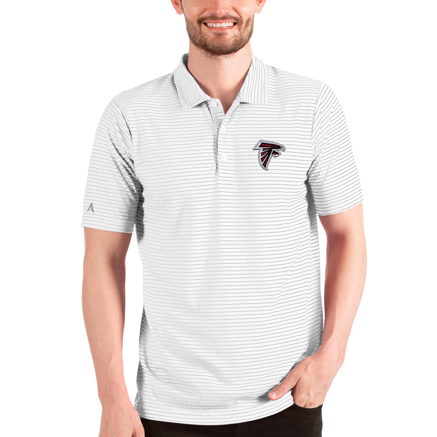 Men's Antigua White Atlanta Falcons Esteem Polo