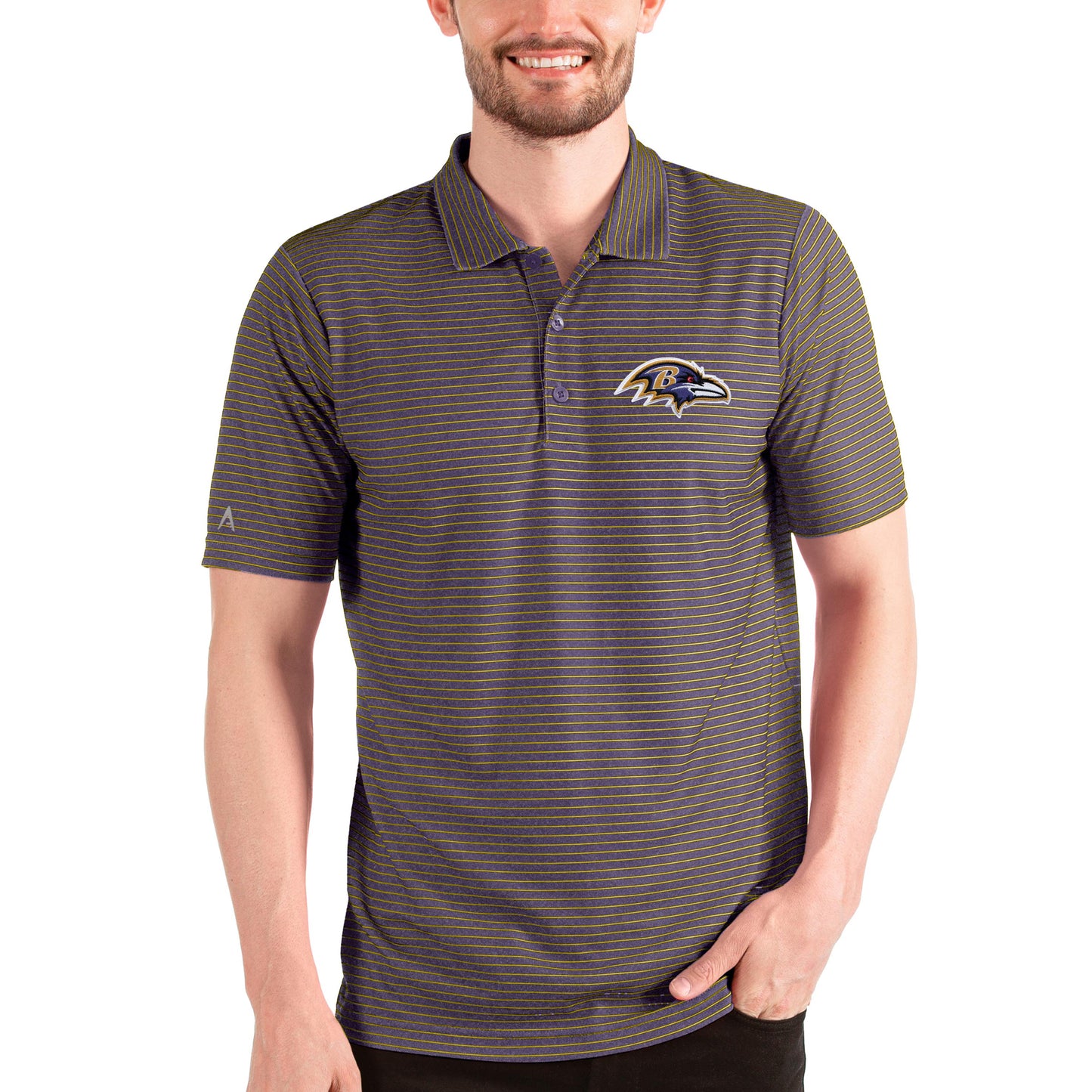 Men's Antigua Purple Baltimore Ravens Esteem Polo