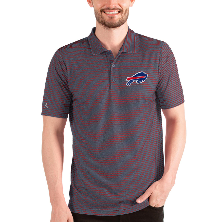 Men's Antigua Heathered Navy/Red Buffalo Bills Esteem Polo