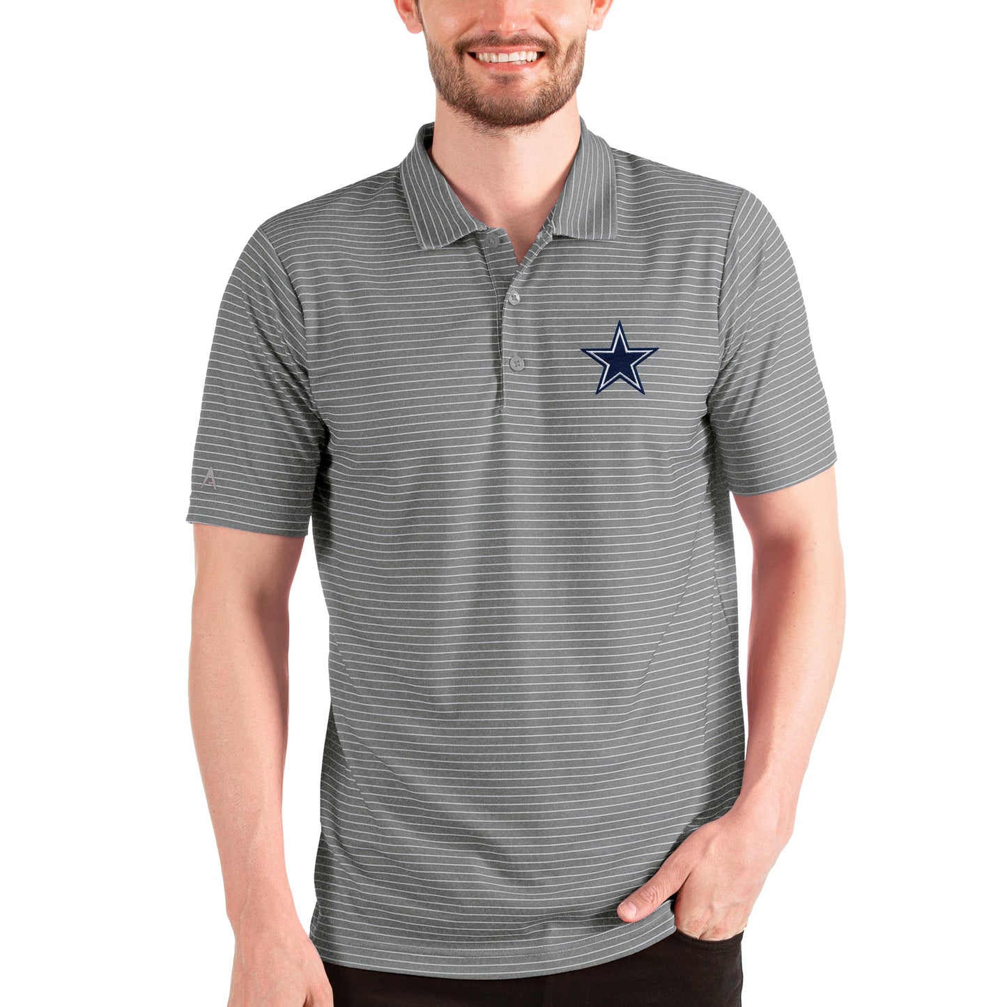 Men's Antigua Steel Dallas Cowboys Esteem Polo